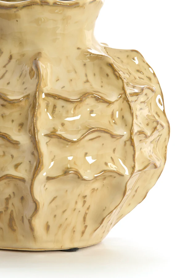 Vase deco 21x20 cm LOSETO ceramics light brown