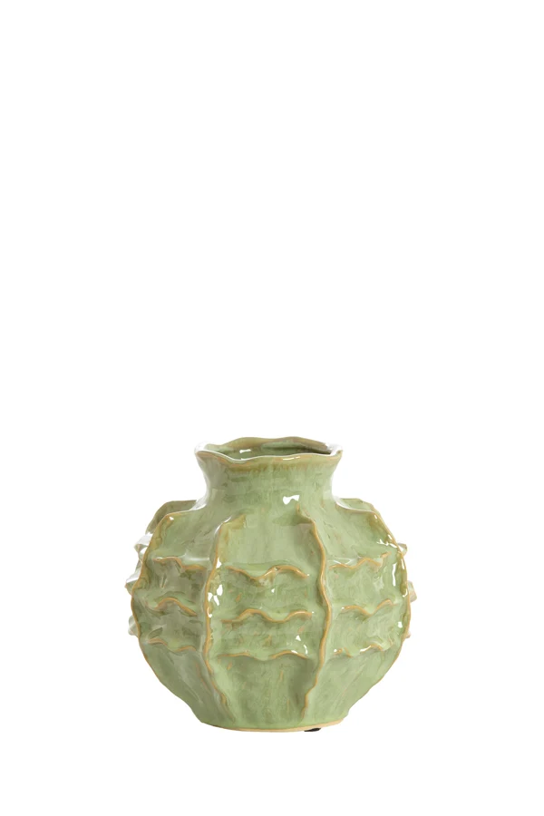 Vase deco 21x20 cm LOSETO ceramics green