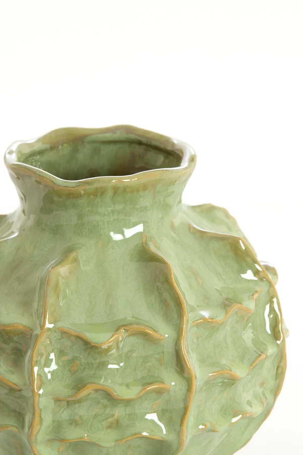 Vase deco 21x20 cm LOSETO ceramics green