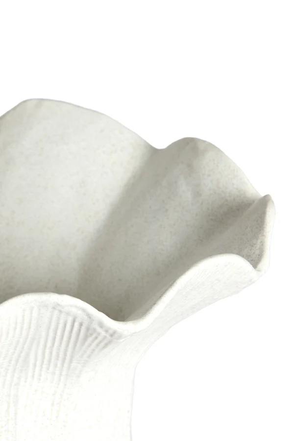 Vase deco 21x19 cm ZENORA ceramics matt cream