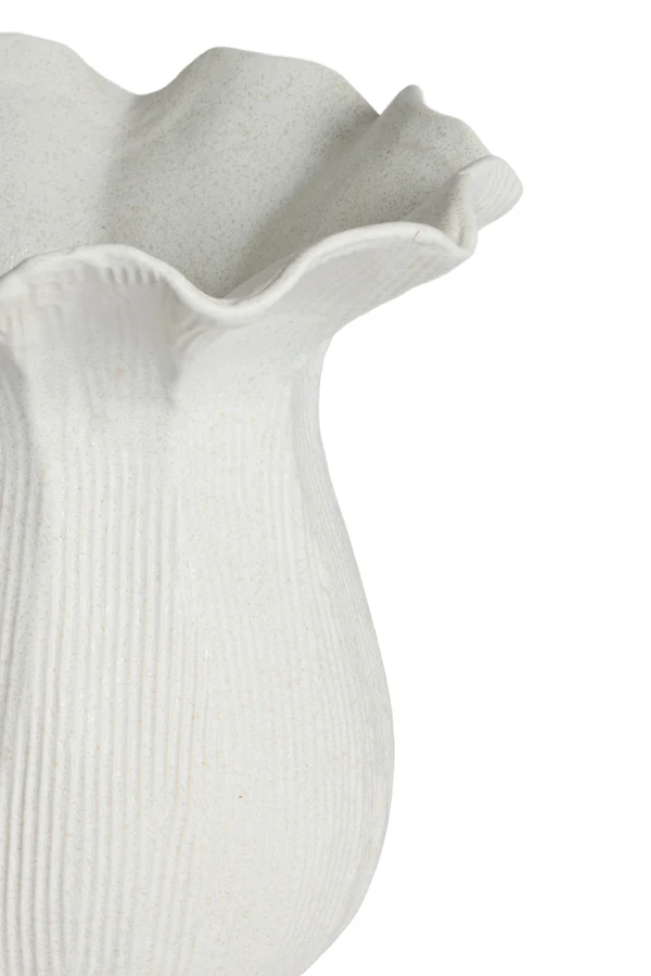 Vase deco 21x19 cm ZENORA ceramics matt cream