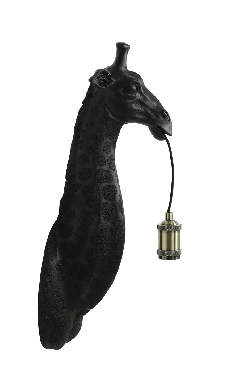 Wall lamp 20,5x19x61 cm GIRAFFE matt black