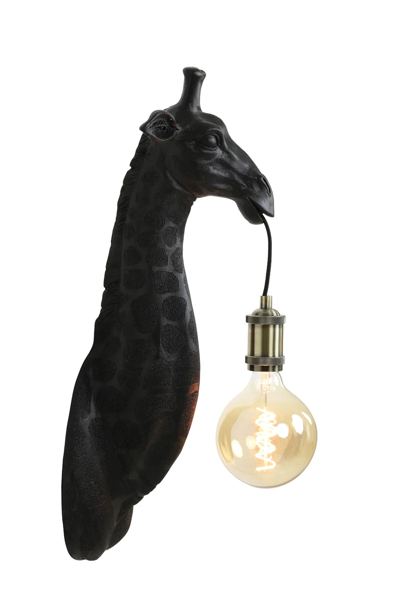 Wall lamp 20,5x19x61 cm GIRAFFE matt black