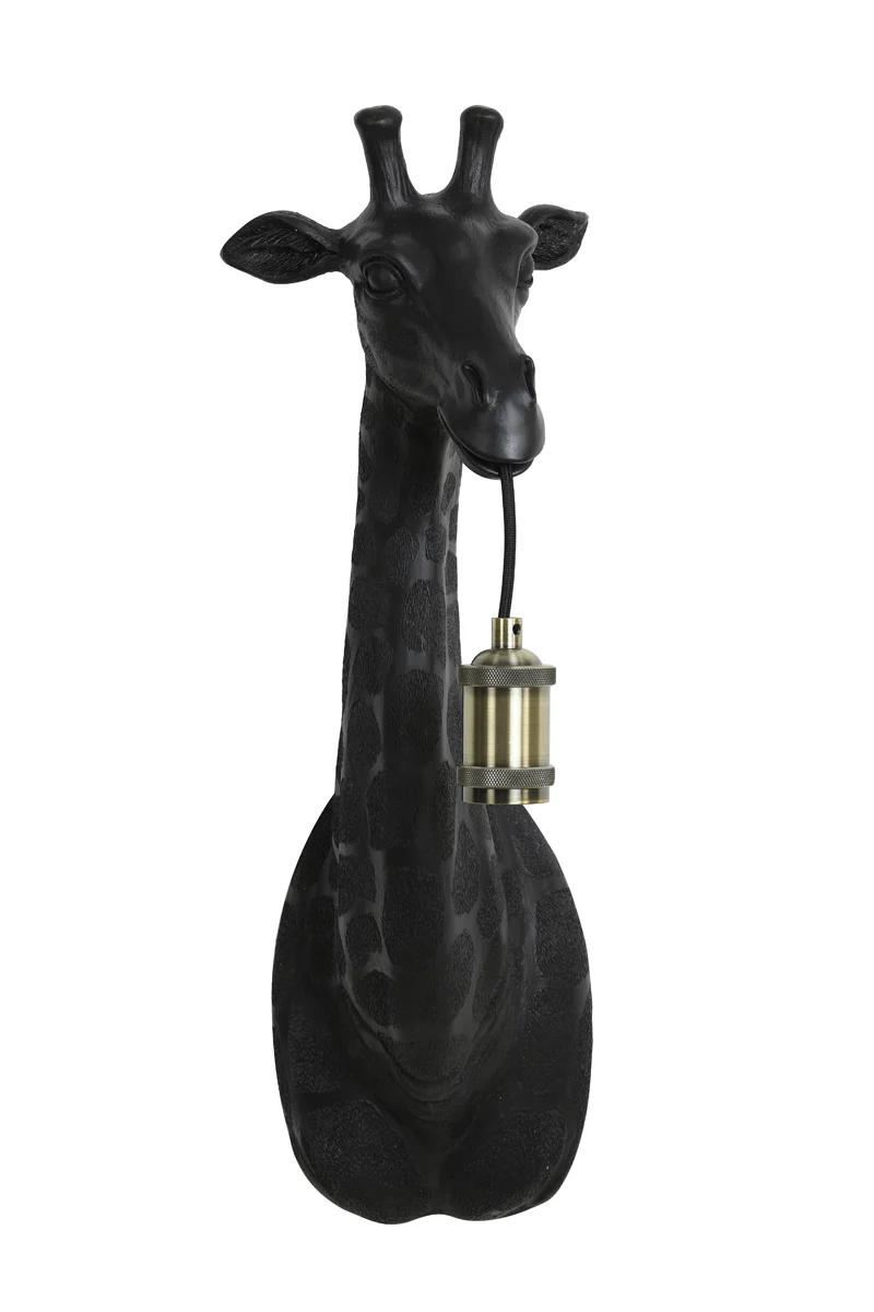 Wall lamp 20,5x19x61 cm GIRAFFE matt black