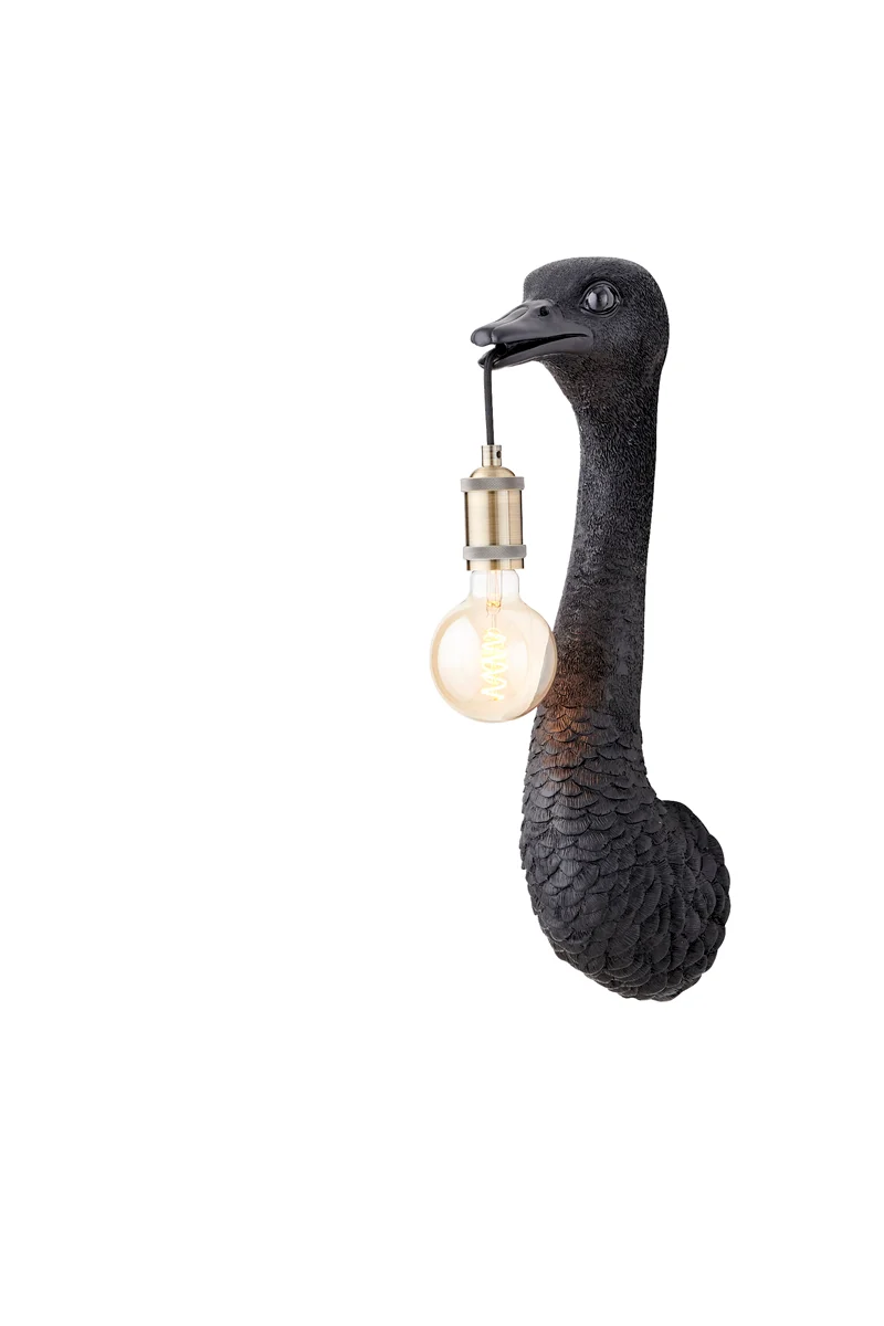 Wall lamp 18x15,5x57,5 cm OSTRICH matt black