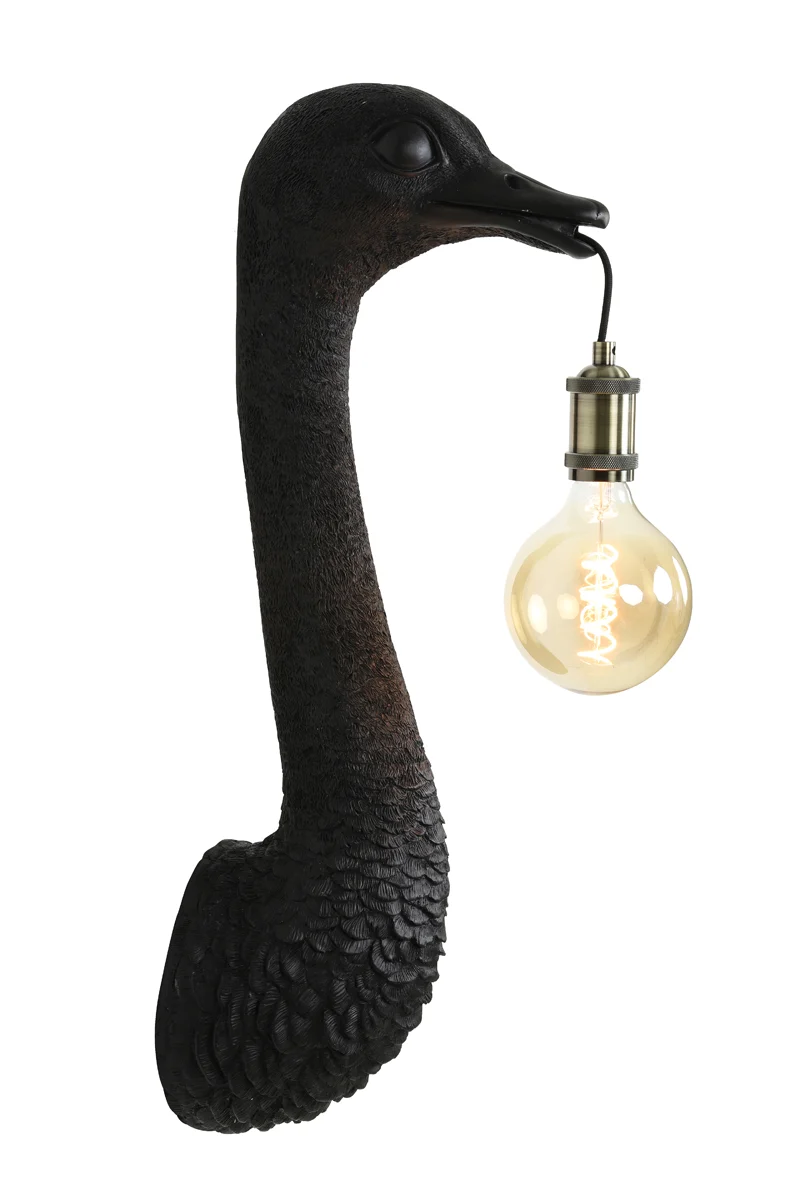 Wall lamp 18x15,5x57,5 cm OSTRICH matt black