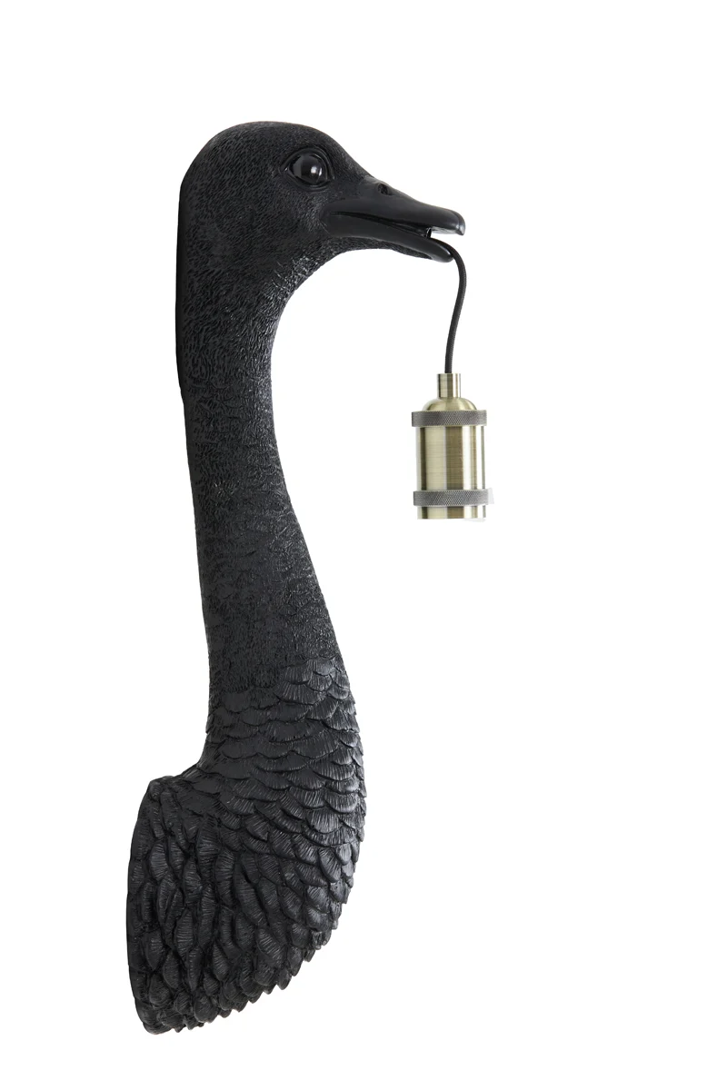 Wall lamp 18x15,5x57,5 cm OSTRICH matt black