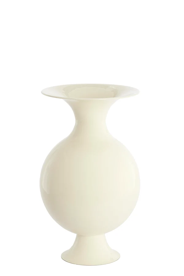 Vase deco 26x45 cm BOLULLA shiny cream