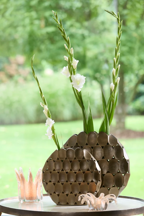Vase deco 32x9x33 cm ORLAN gold