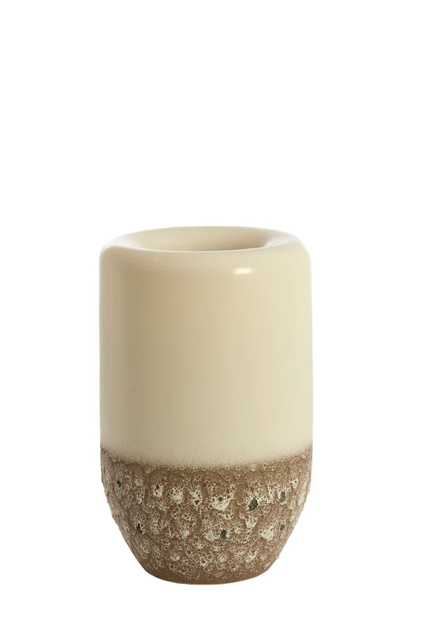 Vase deco 32x50 cm ISAURA ceramics cream+brown