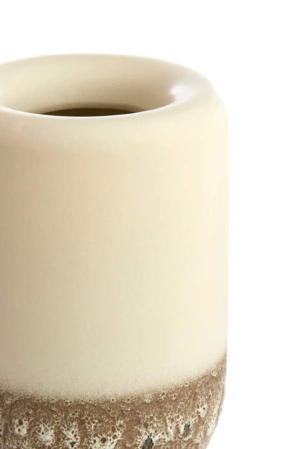 Vase deco 32x50 cm ISAURA ceramics cream+brown