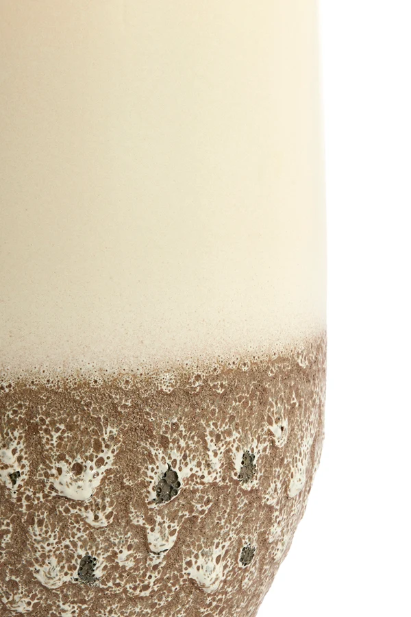 Vase deco 32x50 cm ISAURA ceramics cream+brown