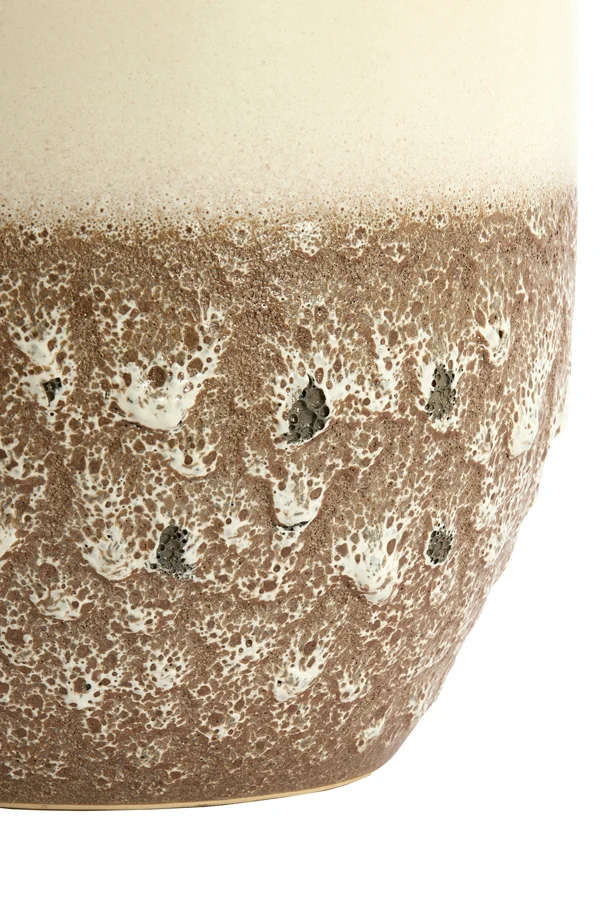 Vase deco 32x50 cm ISAURA ceramics cream+brown