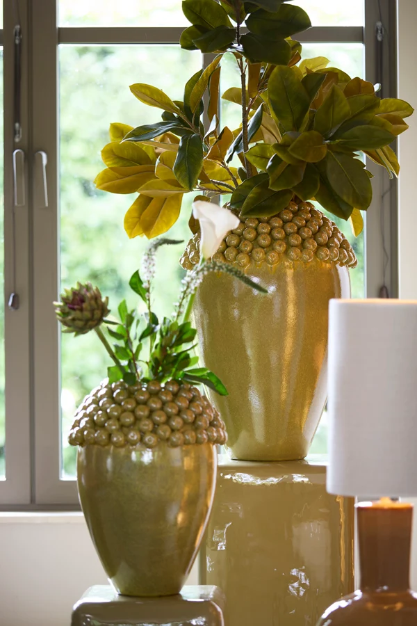 Vase deco 32x43,5 cm LOVRO ceramics olive green-brown