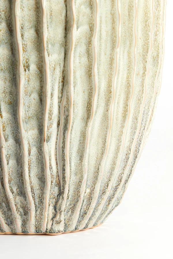 Vase deco 32x40 cm TALEA ceramics olive green-cream