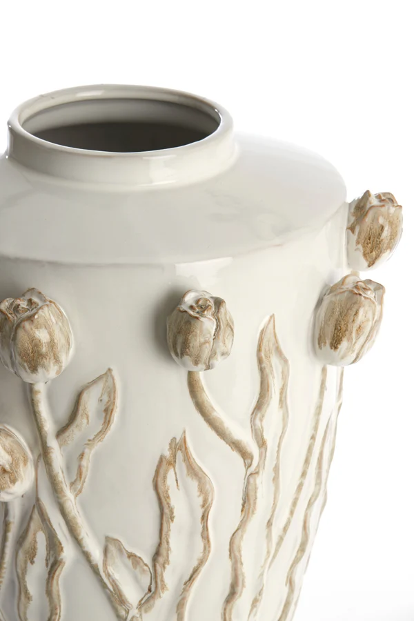 Vase deco 38x45 cm JUANA ceramics cream