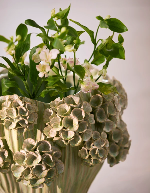 Vase deco 38x32 cm LUSERNA ceramics mint green
