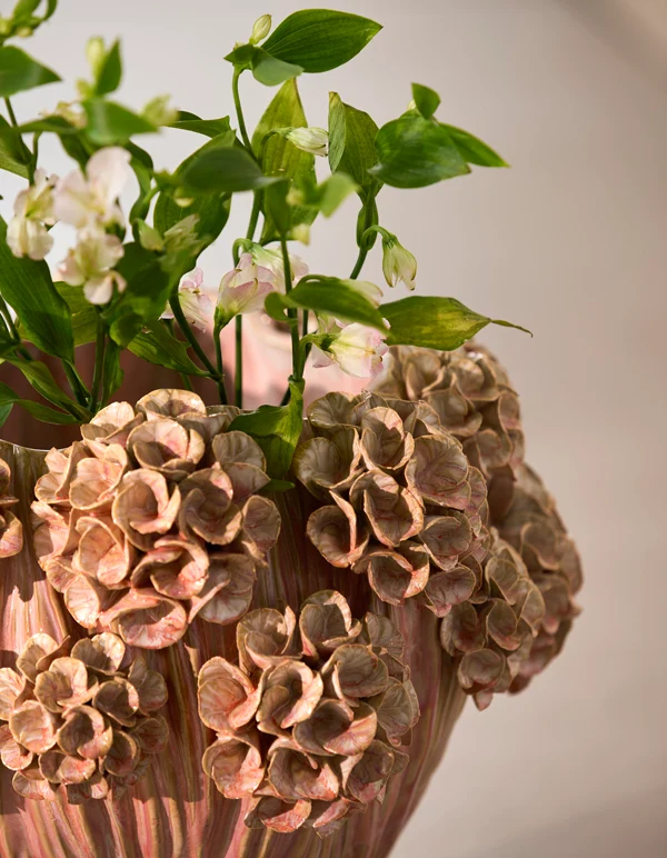 Vase deco 38x32 cm LUSERNA ceramics light pink