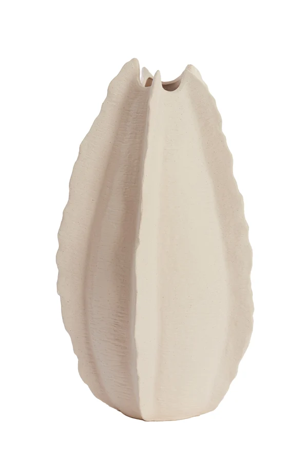 Vase deco 37x36x66,5 cm KELAPA ceramics cream