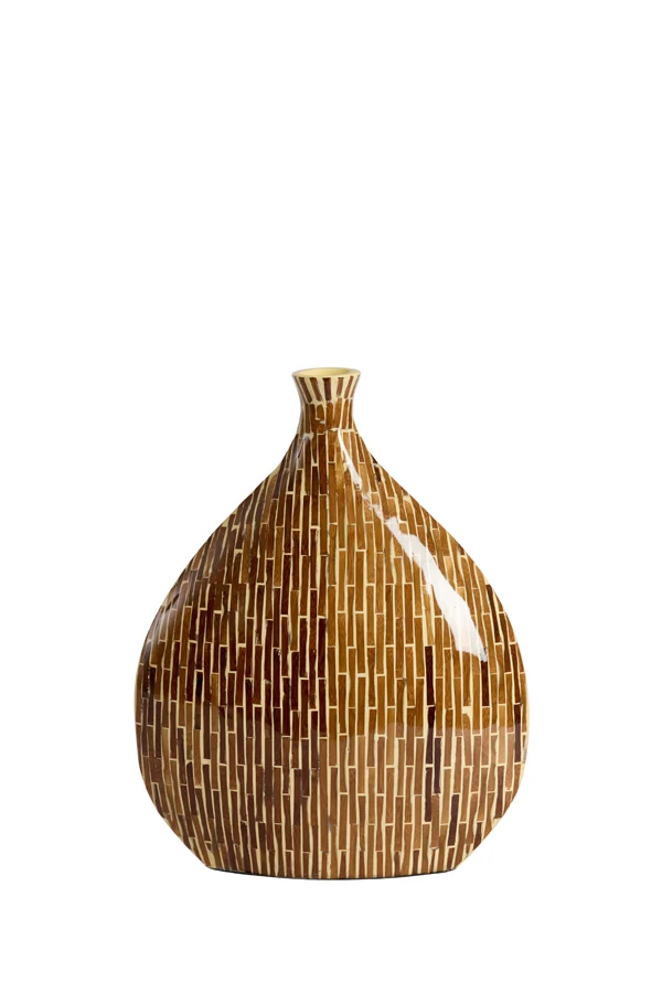 Vase deco 25x11x32 cm LORCA bamboo brown