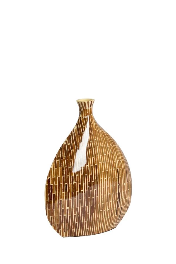 Vase deco 25x11x32 cm LORCA bamboo brown