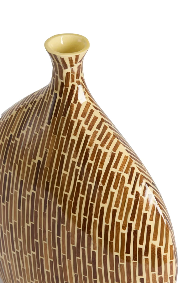 Vase deco 25x11x32 cm LORCA bamboo brown