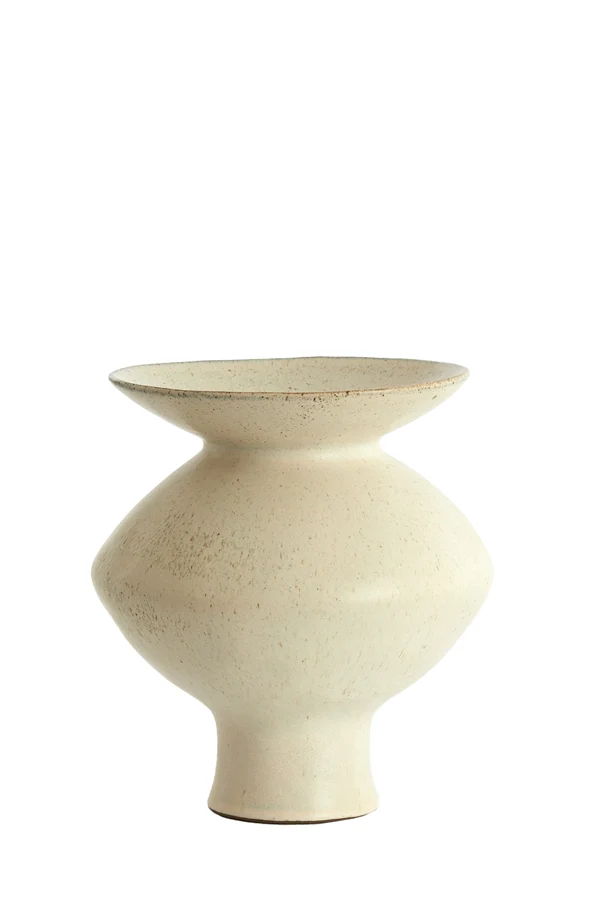 Vase deco 25,5x29 cm AJUDA matt cream-sand