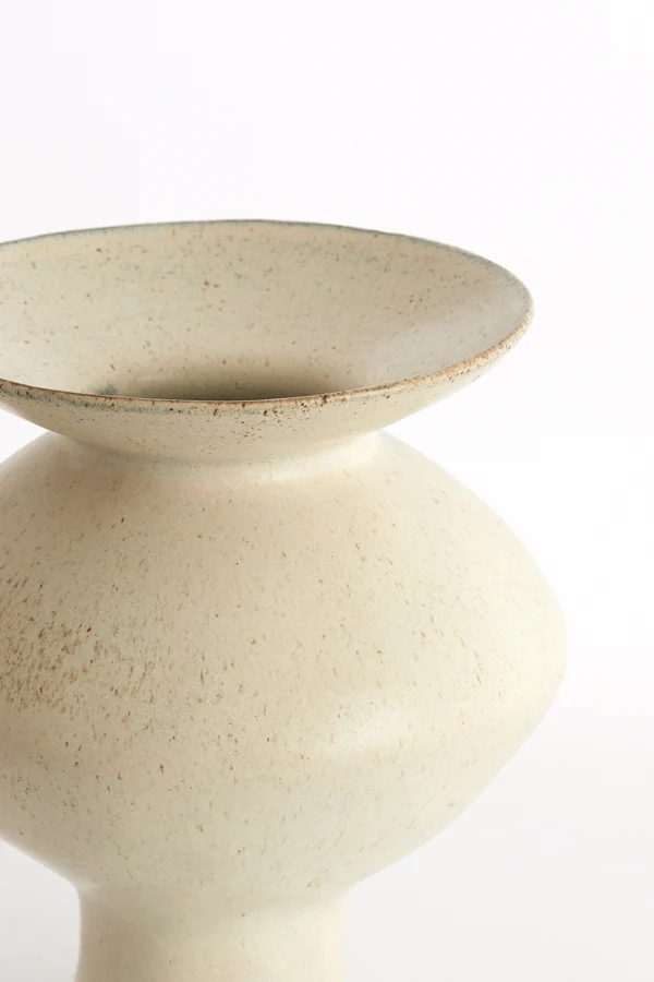 Vase deco 25,5x29 cm AJUDA matt cream-sand