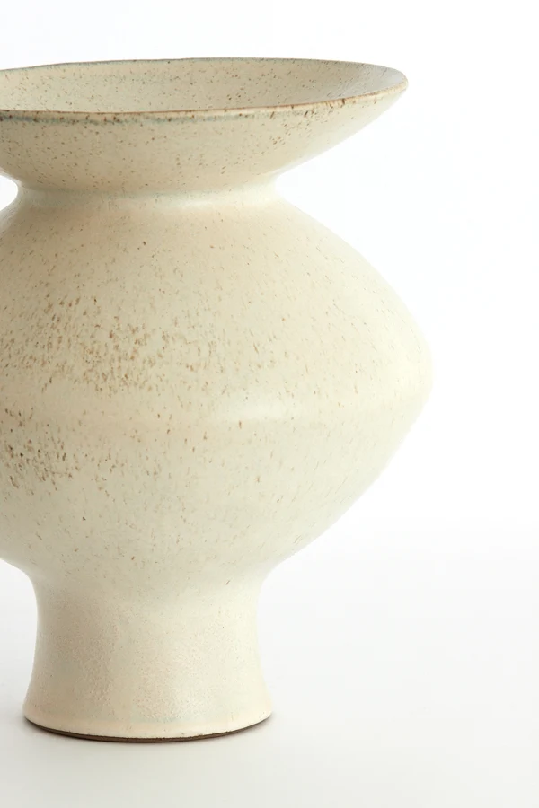 Vase deco 25,5x29 cm AJUDA matt cream-sand