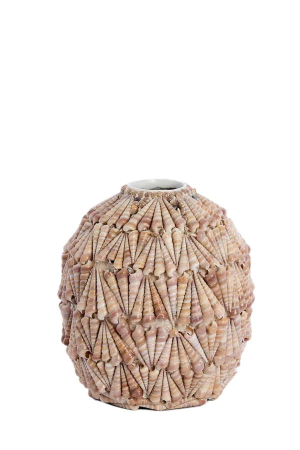 Vase deco 25,5x28 cm SHELL sand-taupe