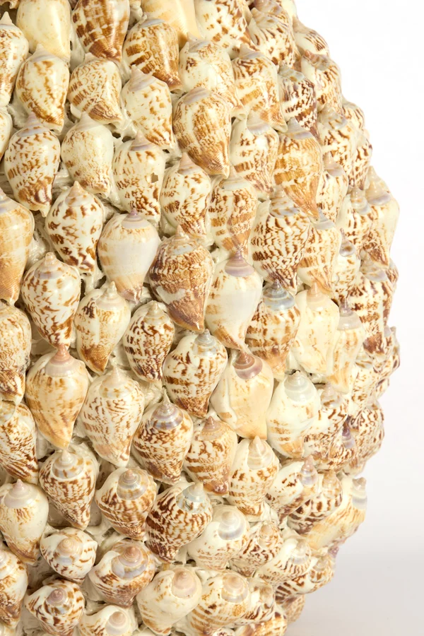 Vase deco 25,5x28 cm SHELL cream-sand