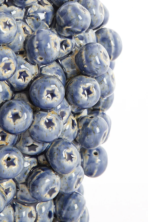 Vase deco 25,5x27 cm BERRIES ceramics dark blue
