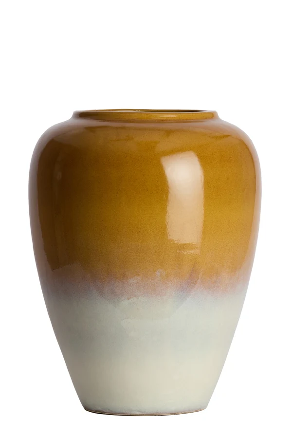 Vase deco 50x64 cm VALERIA ceramics ocher-cream