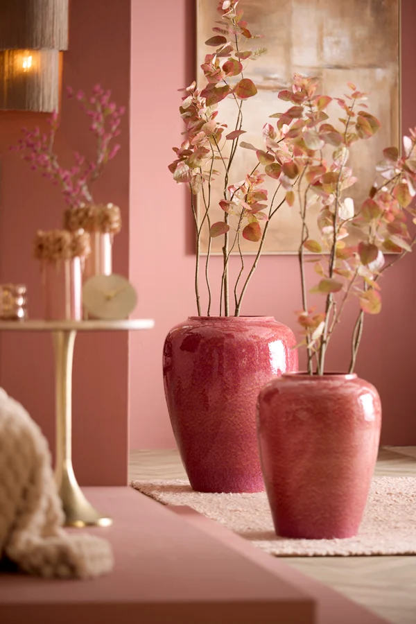 Vase deco 50x64 cm VALERIA ceramics dark pink