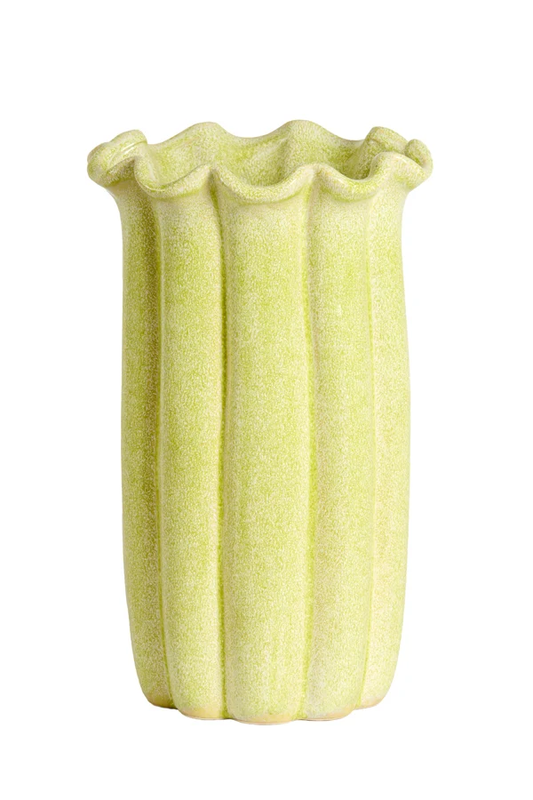 Vase deco 23,5x38 cm SEDONI ceramics light green