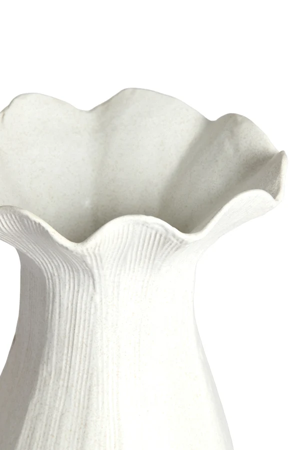 Vase deco 23,5x30,5 cm ZENORA ceramics matt cream