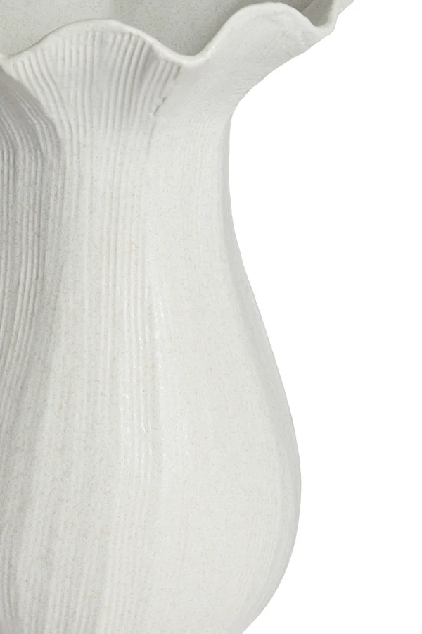Vase deco 23,5x30,5 cm ZENORA ceramics matt cream