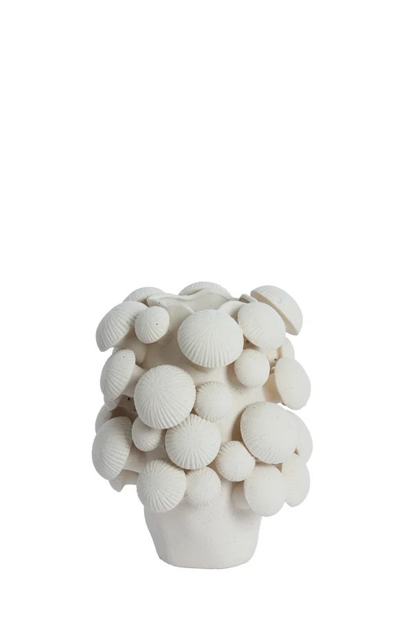 Vase deco 23,5x23x32 cm PLENTZIA matt cream