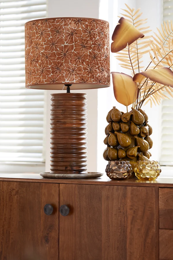 Vase deco 23,5x23x32,5 cm NATALIA ceramics yellow-brown