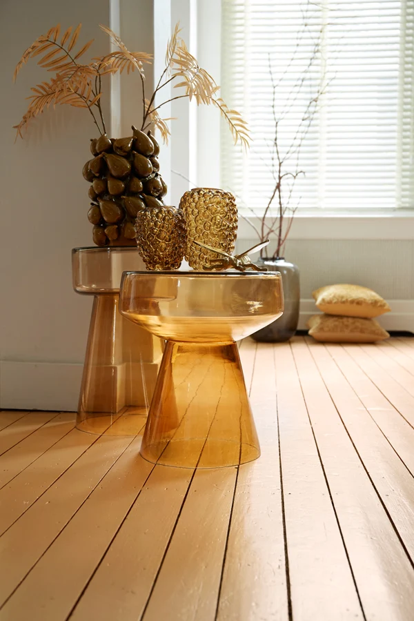Vase deco 23,5x23x32,5 cm NATALIA ceramics yellow-brown