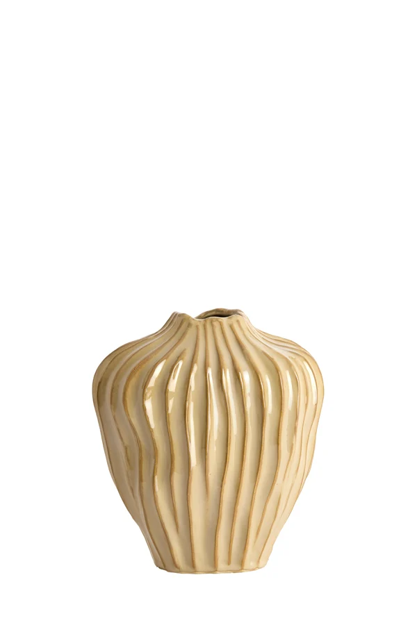 Vase deco 21x13x25 cm VECHHIA ceramics light brown