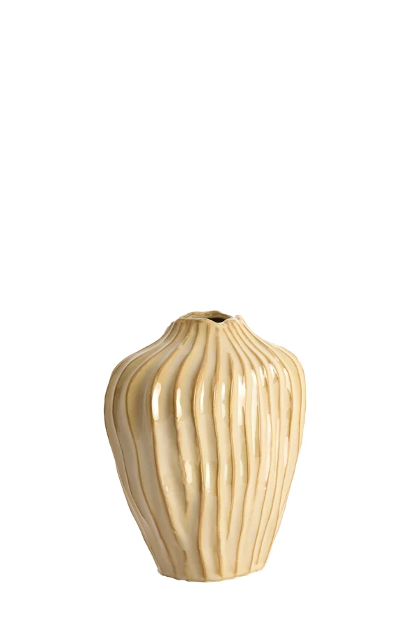 Vase deco 21x13x25 cm VECHHIA ceramics light brown
