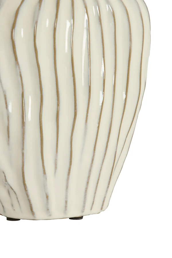 Vase deco 21x13x25 cm VECHHIA ceramics cream
