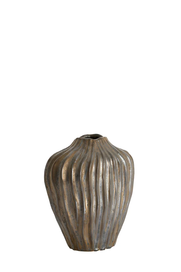 Vase deco 21x13x25 cm VECHHIA ceramics antique bronze