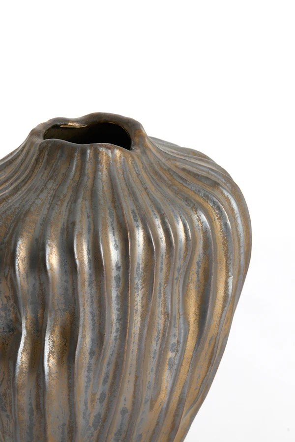 Vase deco 21x13x25 cm VECHHIA ceramics antique bronze