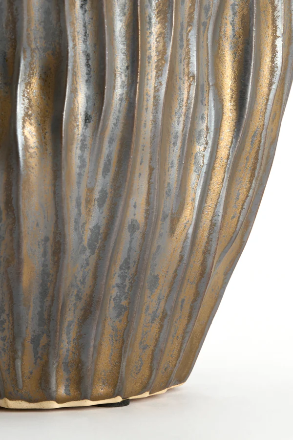 Vase deco 21x13x25 cm VECHHIA ceramics antique bronze