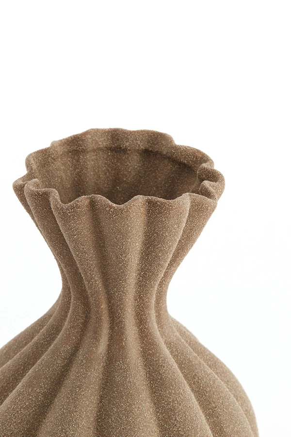 Vase deco 21,5x40,5 cm SILLIAN ceramics matt brown
