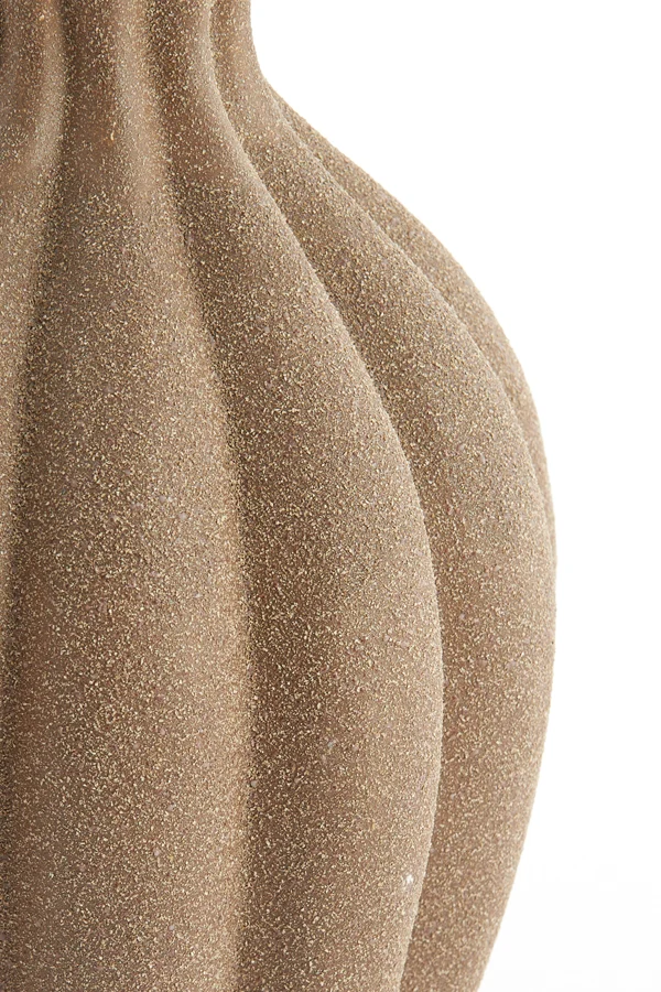 Vase deco 21,5x40,5 cm SILLIAN ceramics matt brown