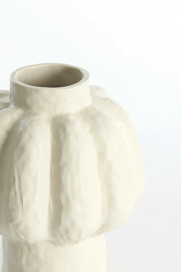 Vase deco 21,5x25 cm ALIVERI ceramics matt white