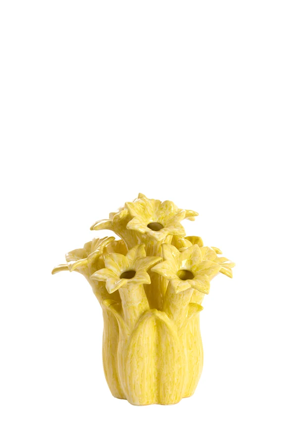 Vase deco 21,5x23,5 cm SAMPAGA ceramics yellow